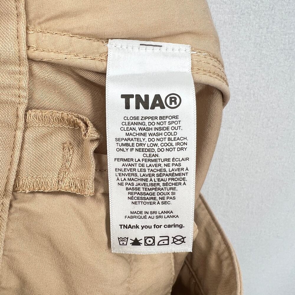 ARITZIA TNA Supply Cargo Pants Womens 6 Tan High Rise Wide Straight Leg Casual - Picture 13 of 16